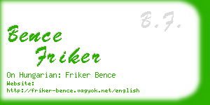 bence friker business card